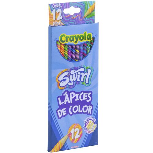 Set de 12 Colores CRAYOLA con Efecto Multicolor Swirl