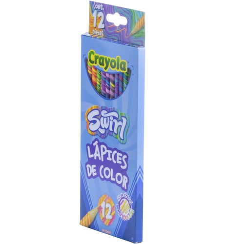 Set de 12 Colores CRAYOLA con Efecto Multicolor Swirl