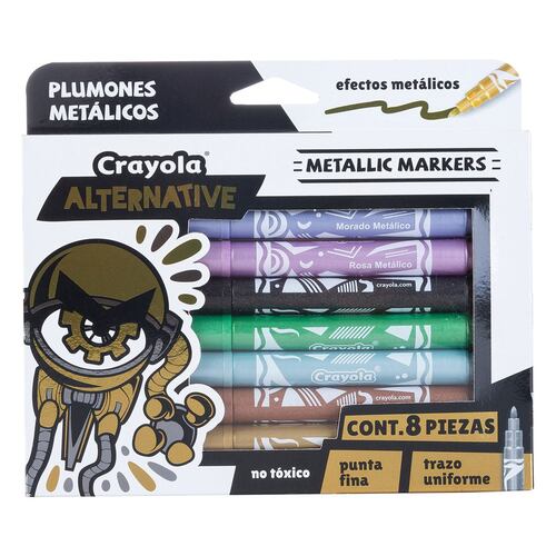Plumones CRAYOLA alternative metallic con plumones crayola Plumones CRAYOLA alternative metallic