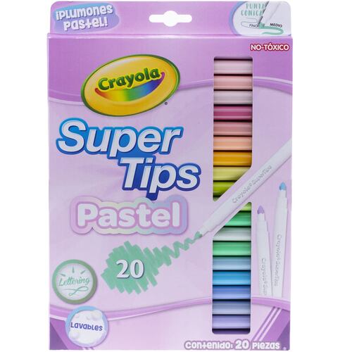 Plumones CRAYOLA SuperTips en Tonos Pastel
