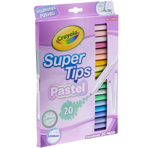 Plumones CRAYOLA SuperTips en Tonos Pastel