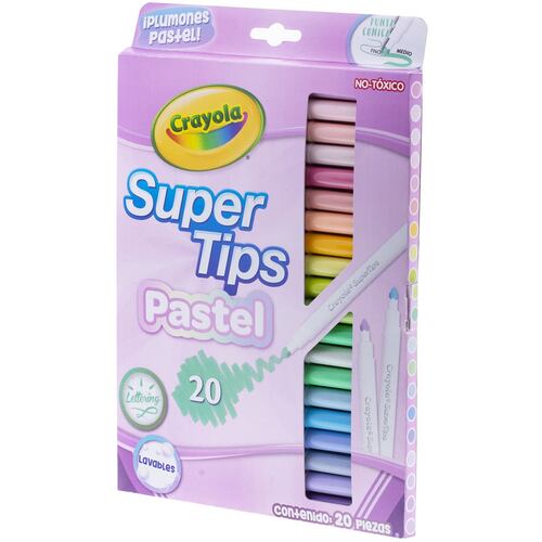Plumones CRAYOLA SuperTips en Tonos Pastel