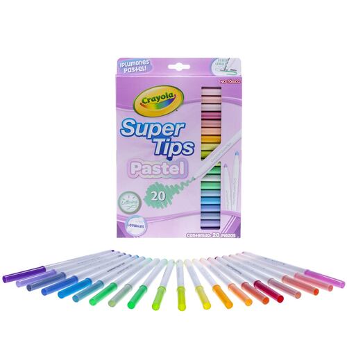 Plumones CRAYOLA SuperTips en Tonos Pastel