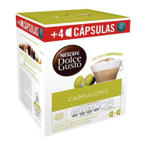 Cápsulas Jirafa Dolce Gusto Cappuccino 20 Piezas