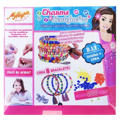 Lentejuelas y  Charms Mi Alegría