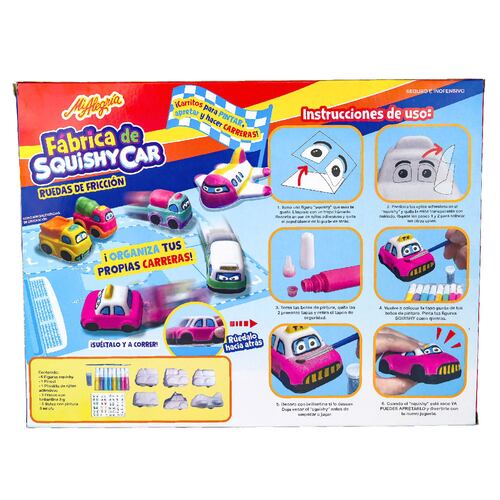 Fábrica de Skuishy Car Ruedas de Fricción Mi Alegría ¡Organiza tus Propias Carreras!