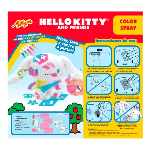 Set Peluche Color Spray kuromi Hello Kitty and Friends Mi Alegría
