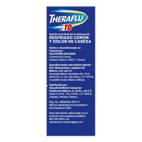 Theraflu Rojo 10mg 6 sobres