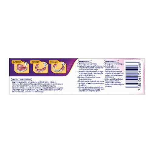 Crema adhesiva corega máximo sellado sin sabor