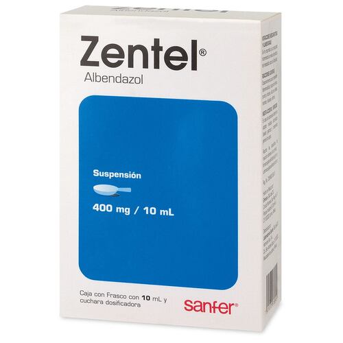 Zentel susp 10ml 400mg/10ml