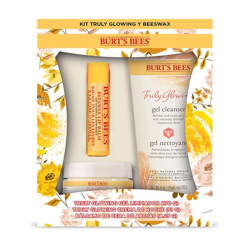 Kit cuidado rostro y labios 3pz burts bees
