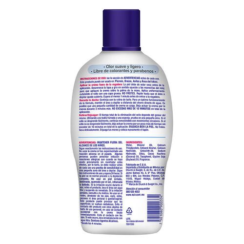 Crema Depiladora Corporal para Piel Sensible con Aceite 100% Natural de Coco Nair 357 gr