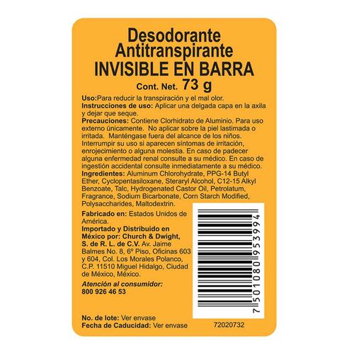 Desodoratente en Barra Ultra Max Sport Arm & Hammer 73 gr