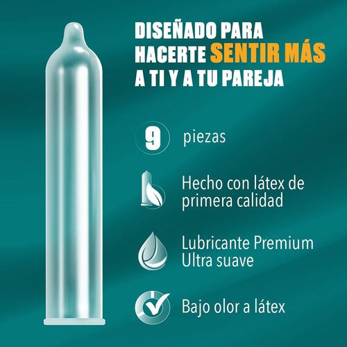 Condones de Latex Ultra Delgados Trojan 9 piezas