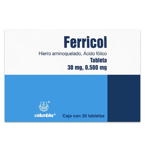 Ferricol 30mg/500mcg tab 30