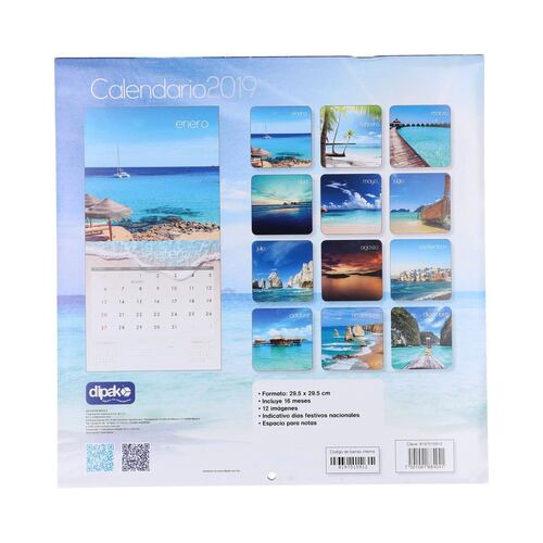 Calendario 2019 playas