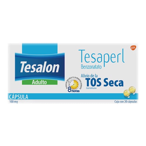 Capsulas para la tos Tesalon Tesaperl 20 unidades