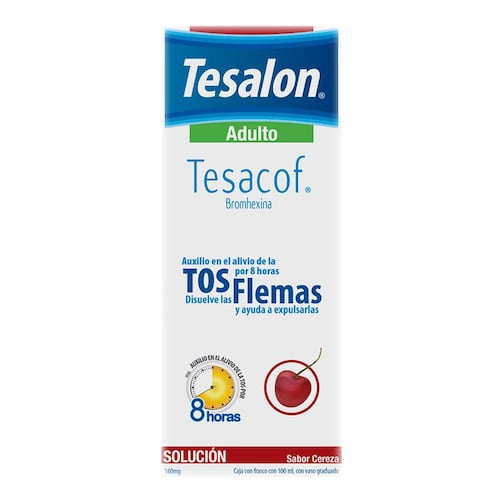 Jarabe para la tos Tesalon  Tesacof Solución 160 mg Frasco con 100 ml