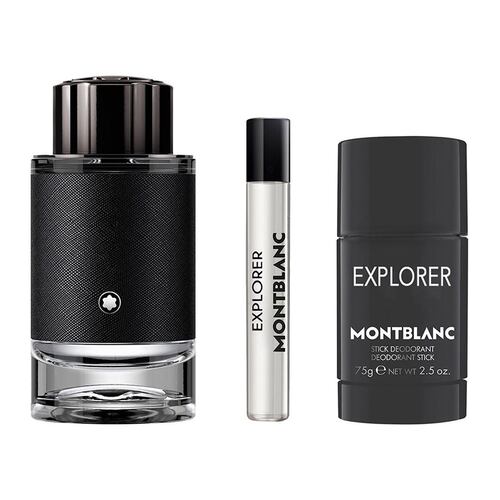 Set Fragancia para Hombre Montblanc Explorer EDP 100 ml + EDP 7.5 ml + Desodorante en Barra 7.5g