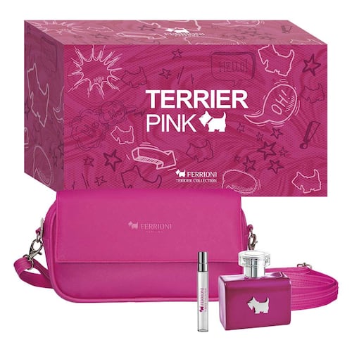Estuche Fragancia para Mujer Ferrioni Pink EDT 100ml + Perfumero 10ml + Crossbody