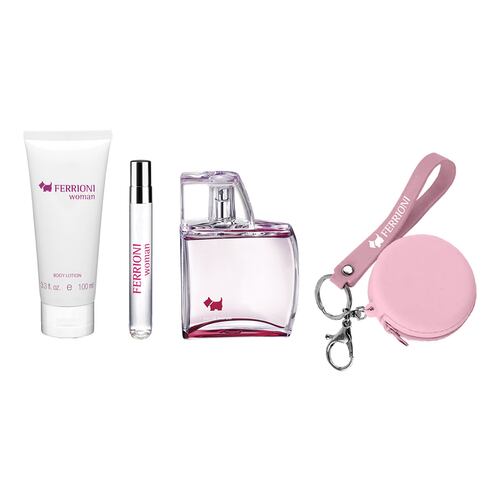 Estuche para Mujer Ferrioni Woman EDP 100ml + Body Lotion 100ml +EDP 10ml + Monedero