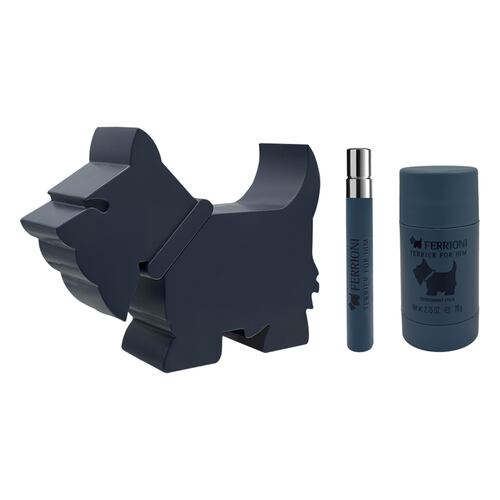 Fragancia para Hombre Ferrioni Terrier For Him Eau de Parfum 90 ml + Perfumero 10 ml + Deo Stick 78 Gr