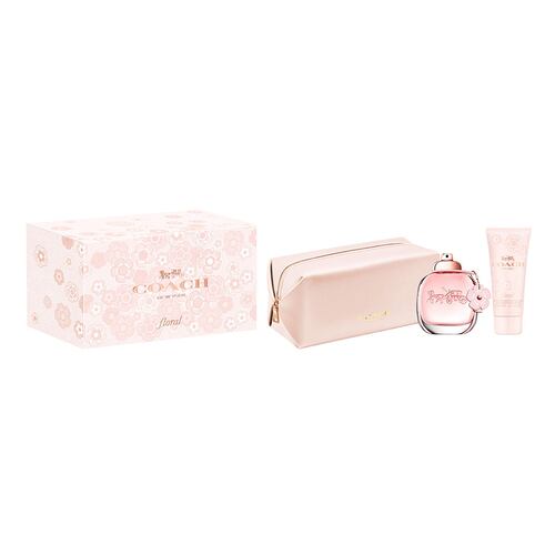 Estuche para Mujer Coach Floral EDP 90ml + Body Lotion 100ml + Cosmetiquera