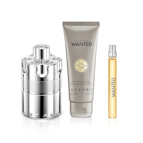 Estuche para Hombre Azzaro Wanted EDP 100ml + Hair & Body 75ml + 10ml