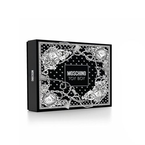 Estuche Fragancia Moschinochino Toy Boy Eau De Parfum 100 Ml + Shower Gel 100 Ml + Body Lotion 100 Ml + Perfumero 10 Ml Para Caballero