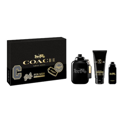 Estuche Fragancia Coach Man Eau De Parfum  100 Ml + Perfumero Eau De Parfum 15 Ml  + Shower Gel  100 Ml Para Caballero