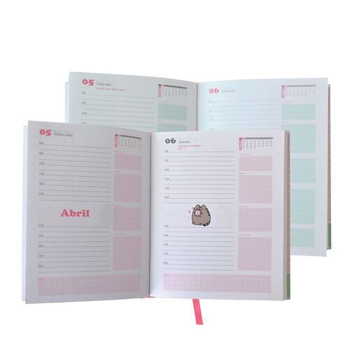 Agenda diaria pusheen rosa