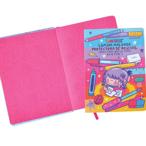 Libreta de Viaje Sketch Book Vania Bachur Diseño Multicolor con Frase