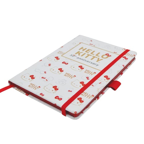 Libreta de Notas Rayas Premium Pasta Dura Hello Kitty Blanca