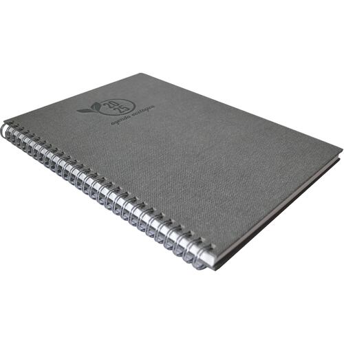 Agenda Semanal con Doble Espiral Ecológica Nature Gris Oxford Danpex