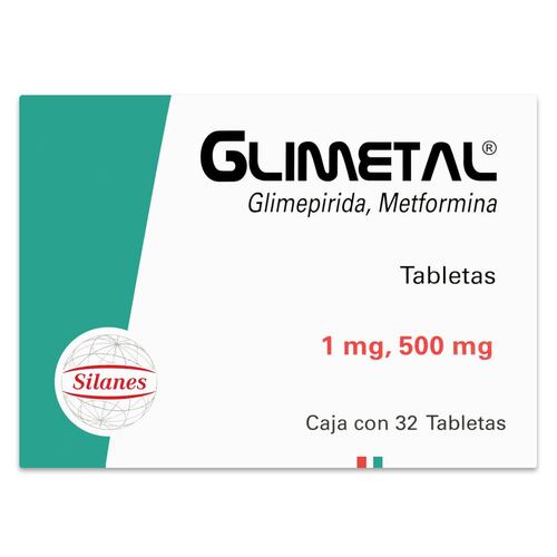 Glimetal 500mg/1mg tab 32