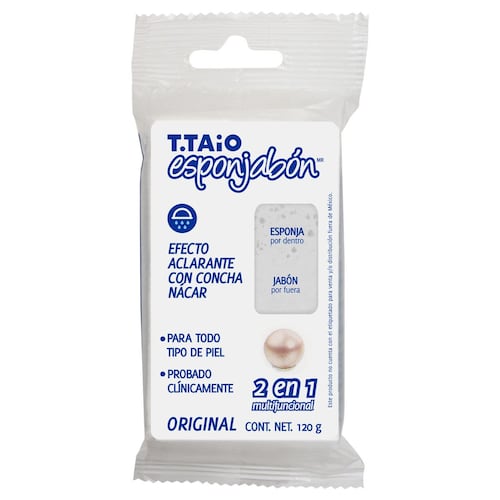 Esponja con jabon 2 en 1 nacar