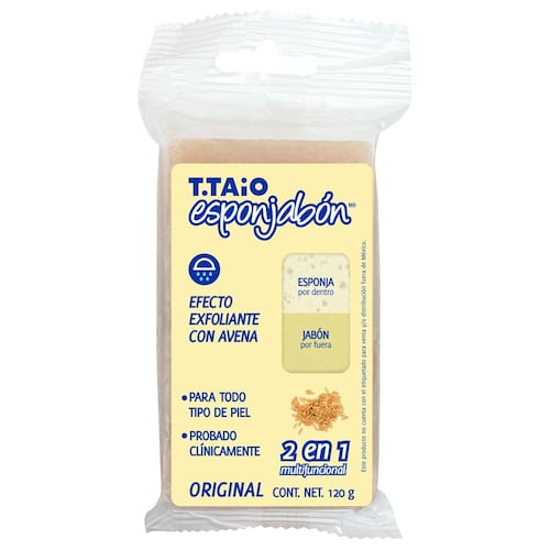 Esponja con jabon 2 en 1 avena