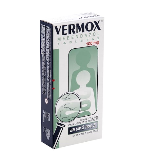 Vermox 100 mg 6 Tabletas