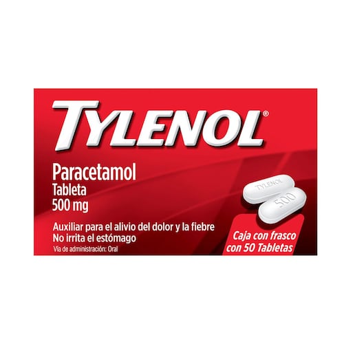 Analgésico TYLENOL 50 Tabletas 500 mg