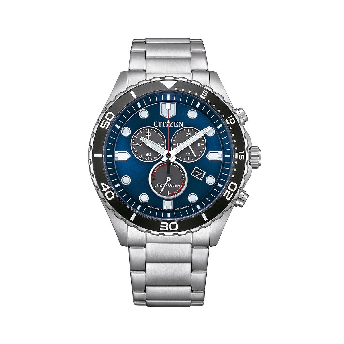 Citizen Herren-Uhren Analog Eco-Drive, Solar 32023842, Zilver, Armband