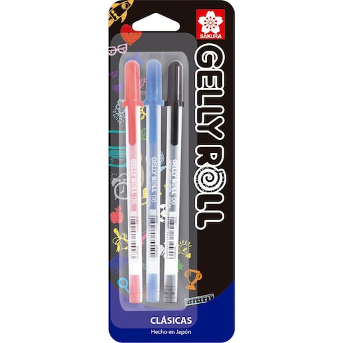 Set Plumas 3 Gelly Roll Finos