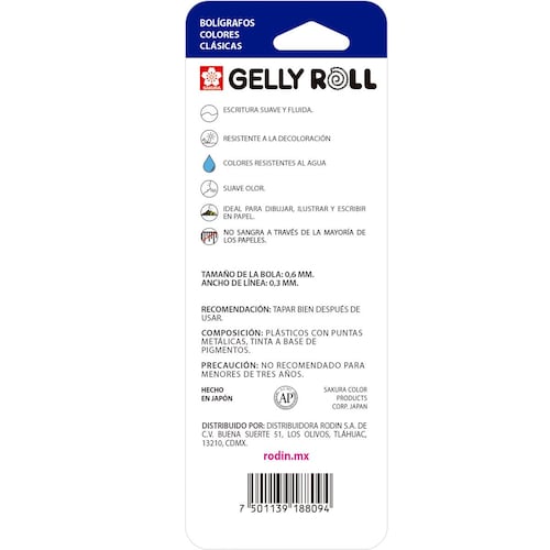 Set Plumas 3 Gelly Roll Finos