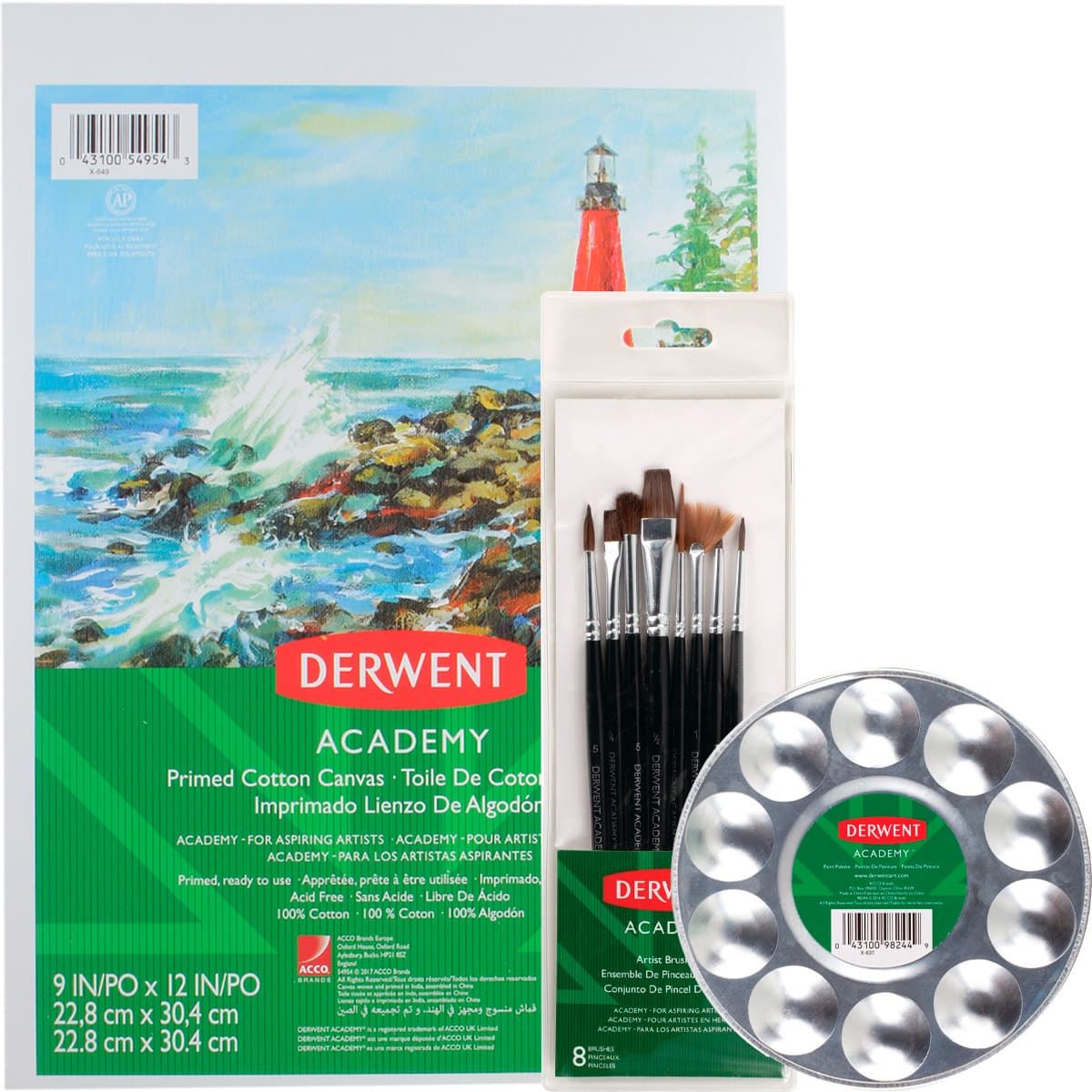 Set Canvas + Godete + Pincel