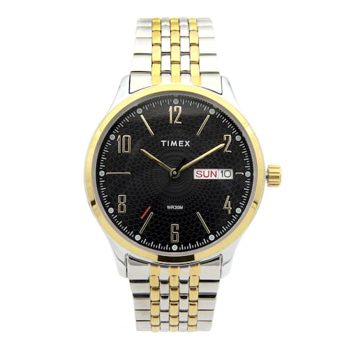 Reloj Timex Negro y Plateado Para Caballero