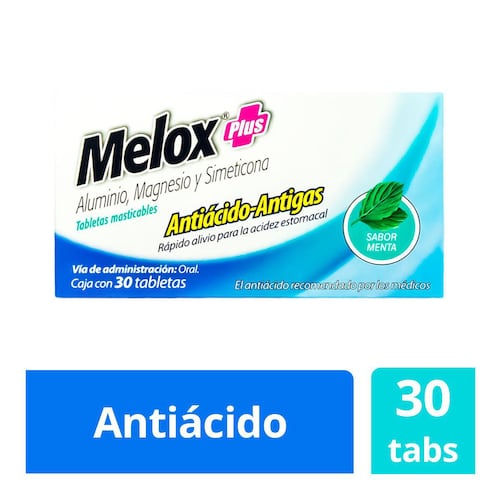 Melox-Plus Anti Gas Masticable Sabor Menta