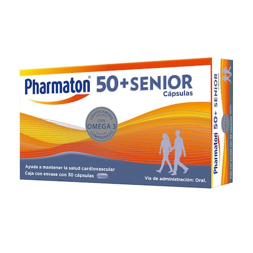 Pharmaton multivitamínico 50 + senior suplemento alimenticio en 30 cápsulas