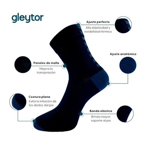 Calcetín deportivo Gleytor colores combinados para mujer