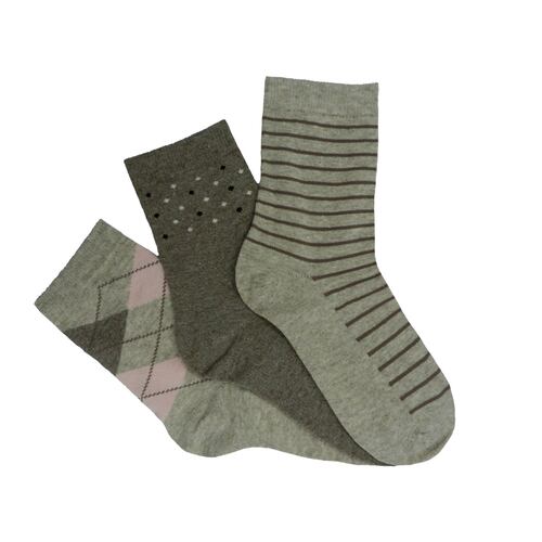 Set de Calcetines Gleytor Diseños y Colores Surtidos para Mujer 3 Pares