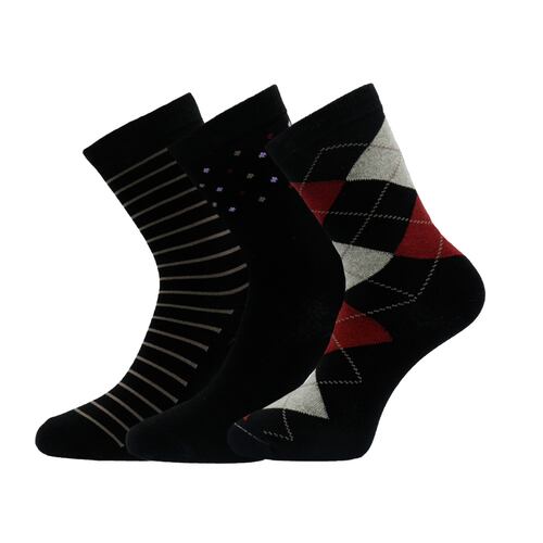 Set de Calcetines Gleytor Diseños y Colores Surtidos para Mujer 3 Pares
