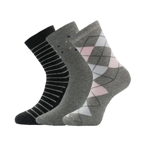Set de Calcetines Gleytor Diseños y Colores Surtidos para Mujer 3 Pares